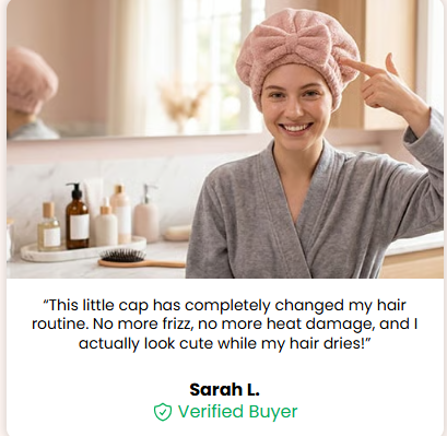 🎀Cute bow drying cap for women, absorbent quick-drying, thickened