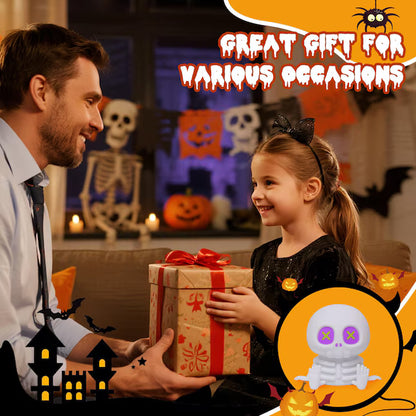👻Halloween Skull Night Light, Soft Squeeze Silicone Lamp 7 Color Changing 🎃🦇