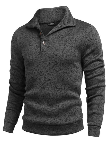Men's  Fitted Long Sleeve Turtleneck Pullover Sweater