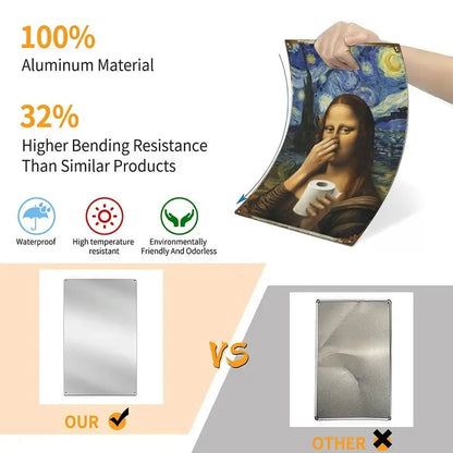 👃 Funny Mona Lisa Bathroom Sign – "Stinky" Da Vinci Metal Art – 8x12" Hilarious Toilet Wall Decor 🎨