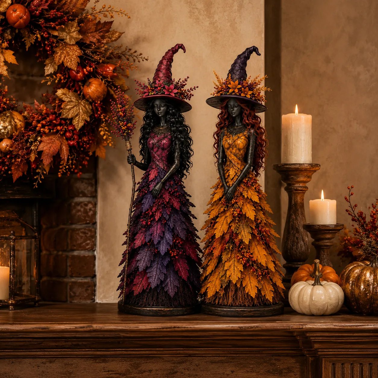 💥LAST DAY 50% OFF - 🧙 Enchanted Autumn Witch Figurine (📦Buy 3 Free Shipping)
