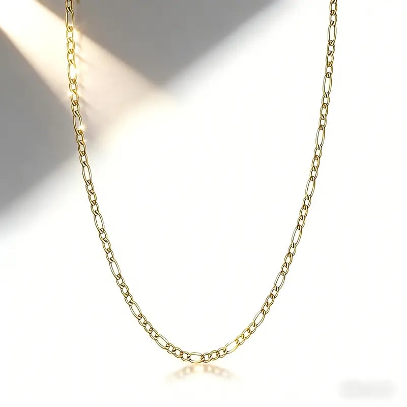 Elegant 2-Piece 18K Gold Jewelry Set – Bracelet & Necklace for Men & Women