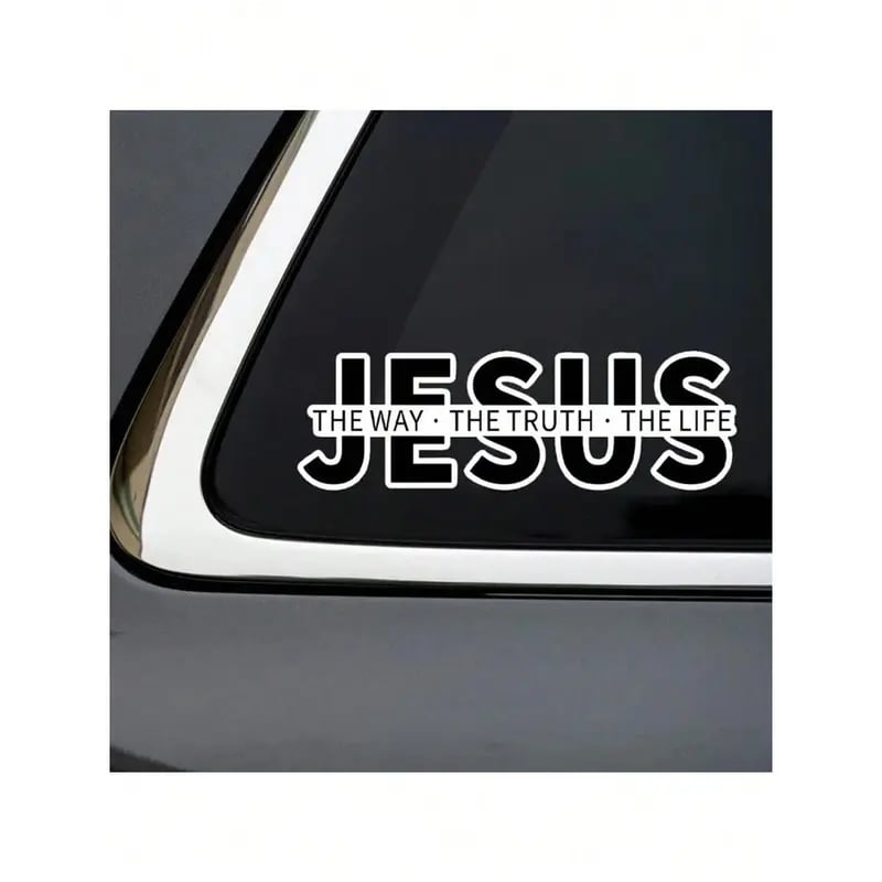 ✝️Jesus-The Way The Truth The Life Christian Vinyl Decal Car Sticker