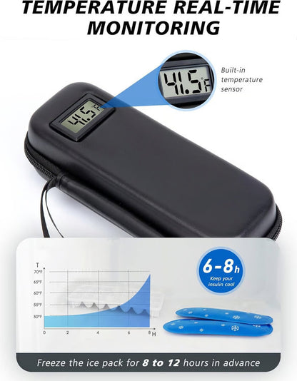 🏆Flash Sale 49% OFF -- ⏰❄️Insulin Cooler Travel Case with Temperature Display
