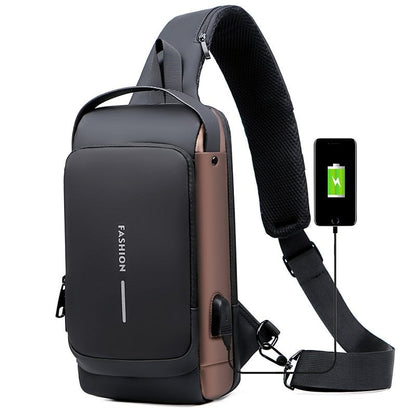 🎒 LIMITED-TIME 49% OFF! ✨ Anti-Theft Unisex Crossbody Sling Bag – Hard Shell, Waterproof, USB Charging, RFID Blocking 🔒