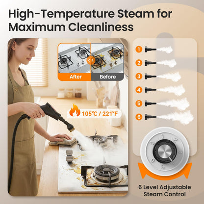 💦2500W Handheld Steam Cleaner for Home
