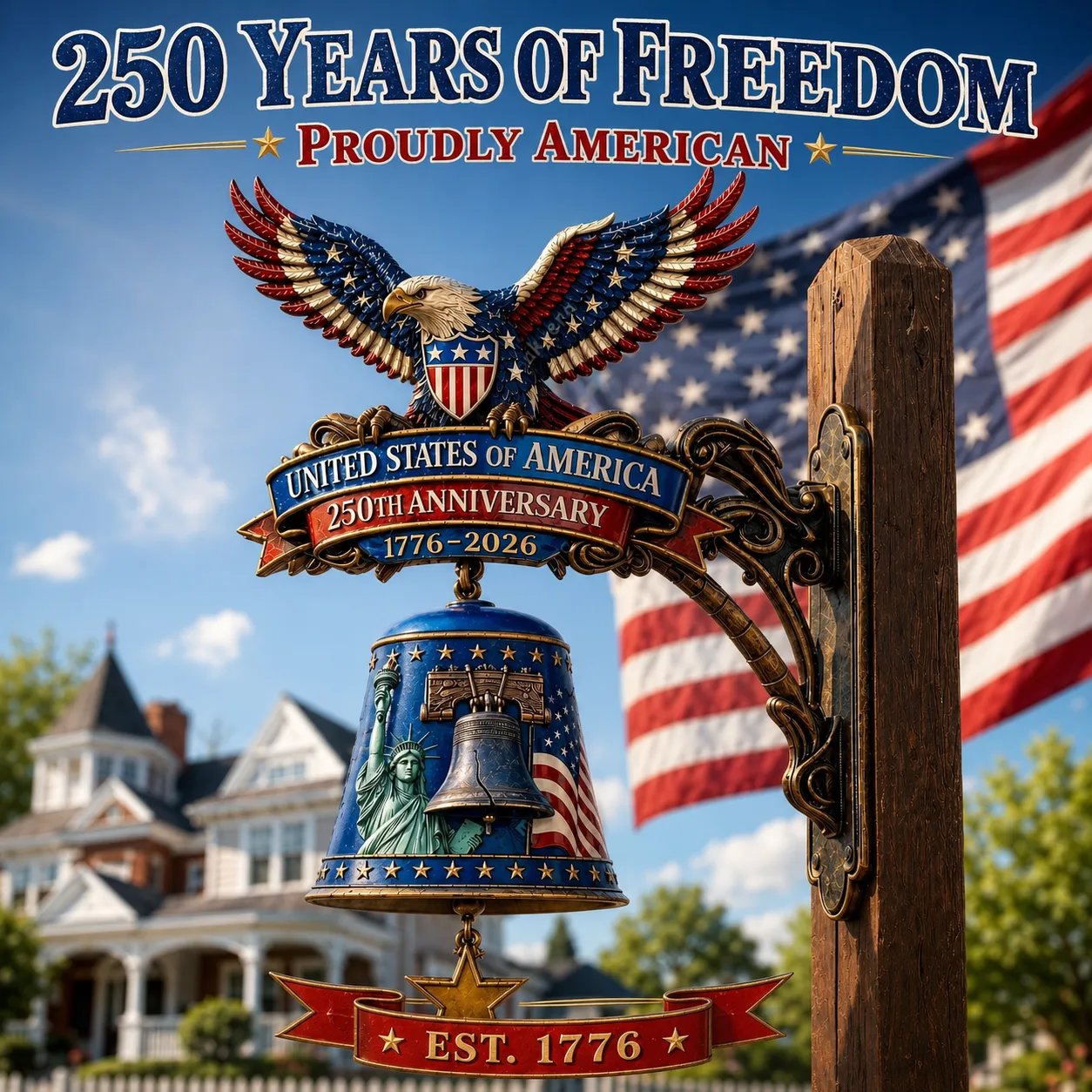 USA 250th Anniversary Patriotic Wall Bell | ✨ 50% OFF & Free Shipping