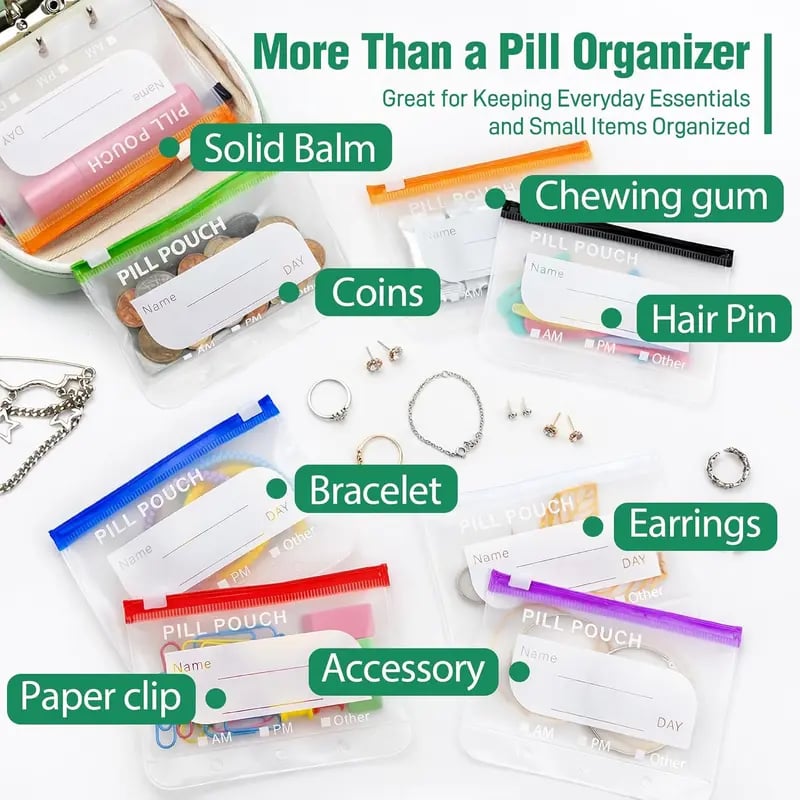 🏆Flash Sale⚡ 50K+ SOLD! Waterproof Pill Pouch Set-14Pcs Bags Inside