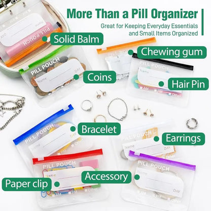 🏆Flash Sale⚡ 50K+ SOLD! Waterproof Pill Pouch Set-14Pcs Bags Inside