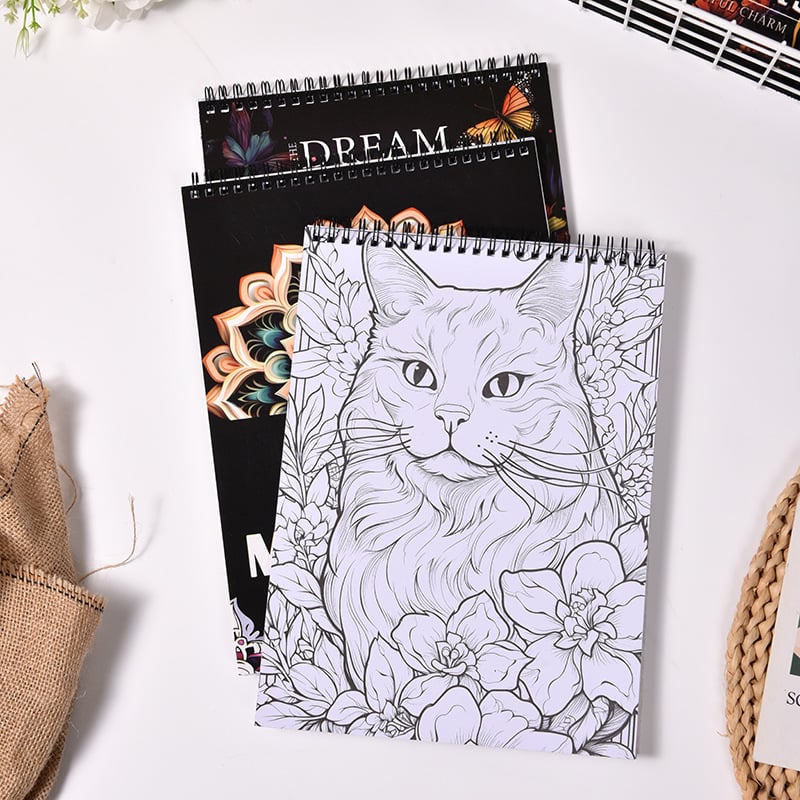 🖍️🎨Adult Coloring Stress Relief Books (Hardcover)