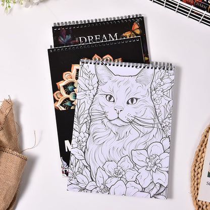 🖍️🎨Adult Coloring Stress Relief Books (Hardcover)