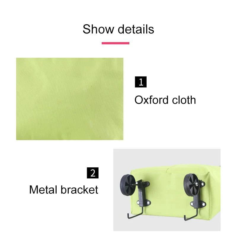 🛍️✨ Convertible shopping tote – hides wheels, holds 20kg, expands with zipper!