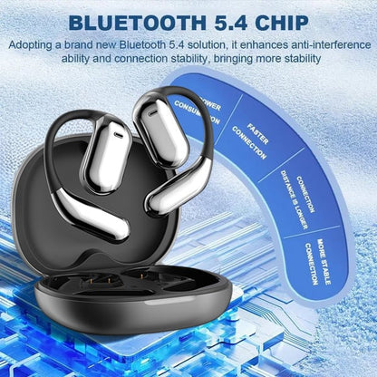 ⏰🔥True Powerful Bluetooth 5.4 Open Ear Earbuds, IPX5 Waterproof