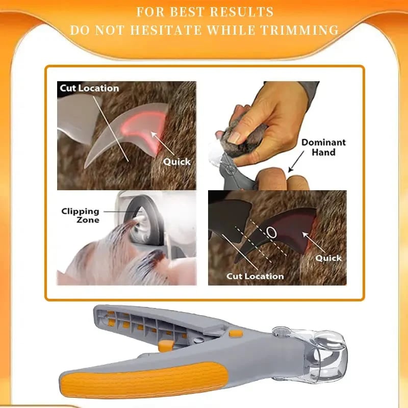 LED lighting for claw trimming – 5X magnification