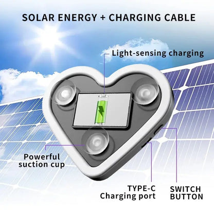 🔥Last Day Promotion 49% OFF🔥 - Solar Powered Wireless LED Heart Shape C-Pillar Neon Light