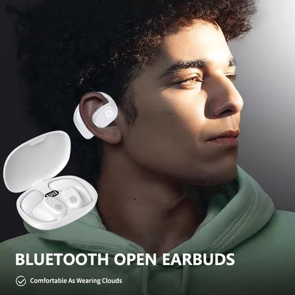 ⏰🔥True Powerful Bluetooth 5.4 Open Ear Earbuds, IPX5 Waterproof