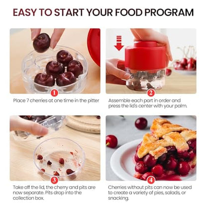 🍒Cherry Pitter Tool: Multi-functional 7-Hole Core Remover for Jam Making🍯