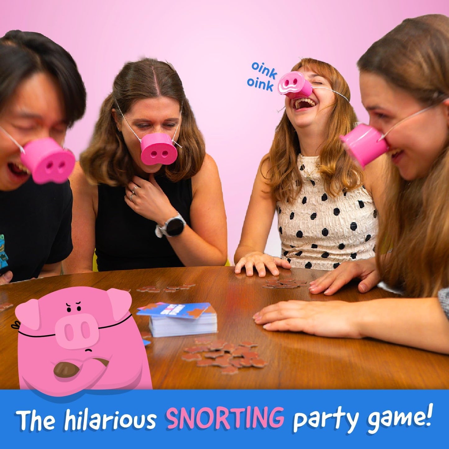🎄Early Christmas Sale 49% OFF😂Snort Funny – The Oinkcredible You Laugh You Lose Party Game🐽