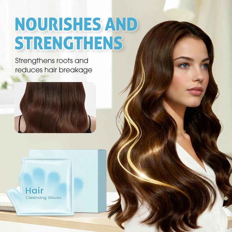Rinse-Free Hair Cleansing Gloves for Oil Control (10-Pack)