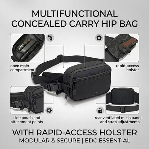 🔥LAST DAY 49% OFF - Multifunctional Concealed Carry Hip Bag with Rapid-Access Holster