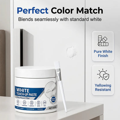 White Furniture Touch-Up Paste with Brush