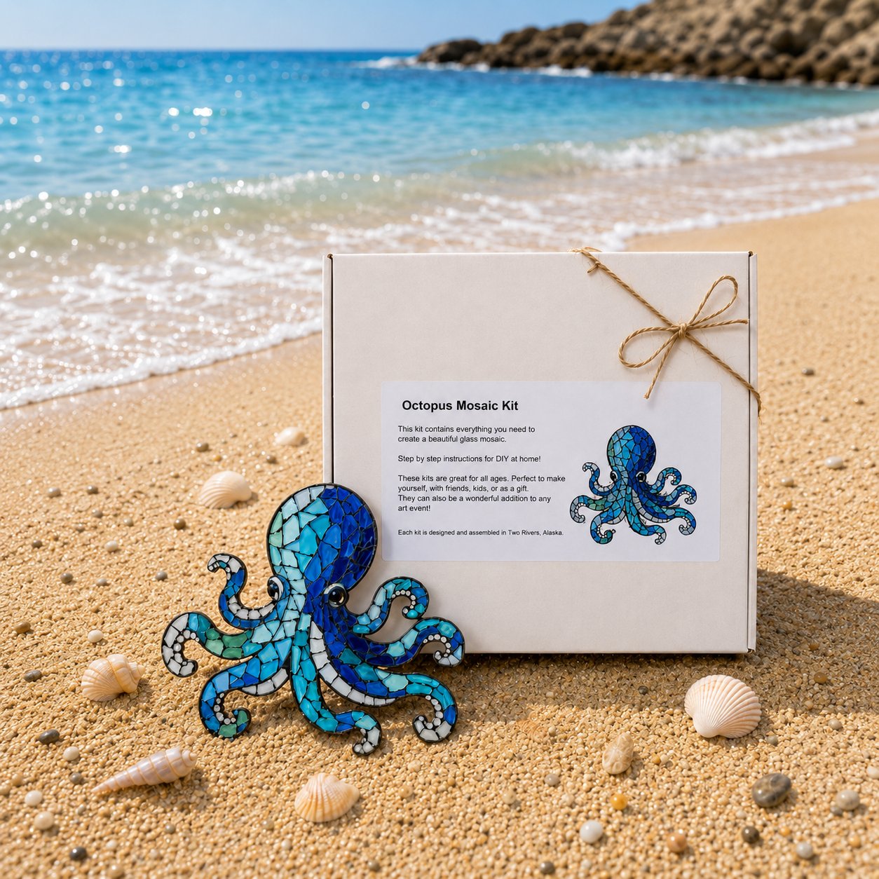 🔥 LAST DAY 49% OFF – 🌊 Octopus Mosaic Kit | Beginner-Friendly DIY Glass Craft with Step-by-Step Instructions