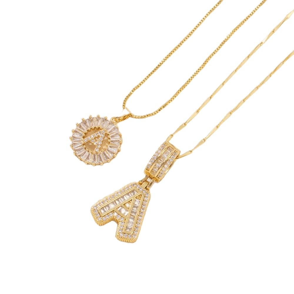🔥Initial Letter Pendant Necklaces - 2 Pack