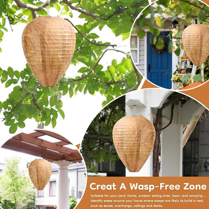 🐝Outdoor Hanging Fake Hornet Nest, Natural Wasp Repellent 👍