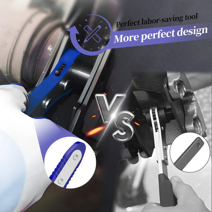 Brake Caliper Piston Press Tool – 360° Rotating Ratchet Wrench for Single, Dual & Quad Piston Disc Brakes