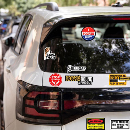 🔥💡130PCS Funny Saying Sticker Pack - Snarky, Sarcastic Bold Humor Vinyl Waterproof Meme stickers for laptop