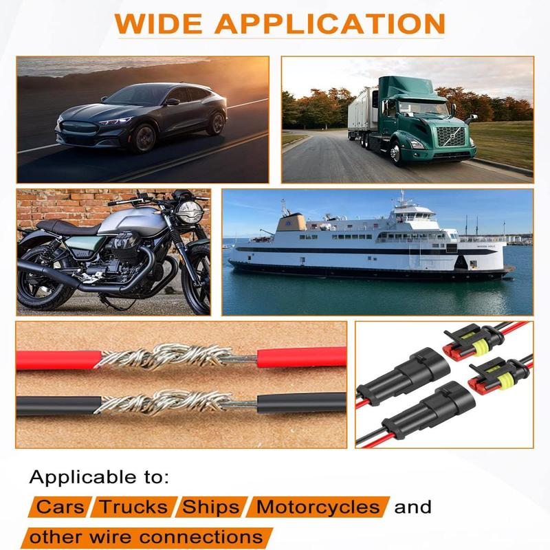 ⚒️18 AWG Waterproof Male/Female Electrical Connectors—Suitable for truck, motorcycle, marine, and other wire connections.