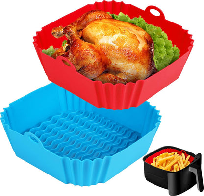 🔥 Square Silicone Reusable Cooking Basket Insert