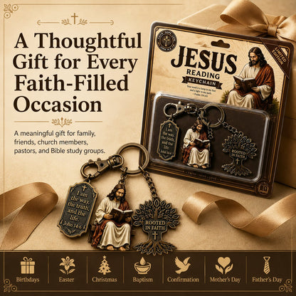 ✝️Jesus Reading Keychain