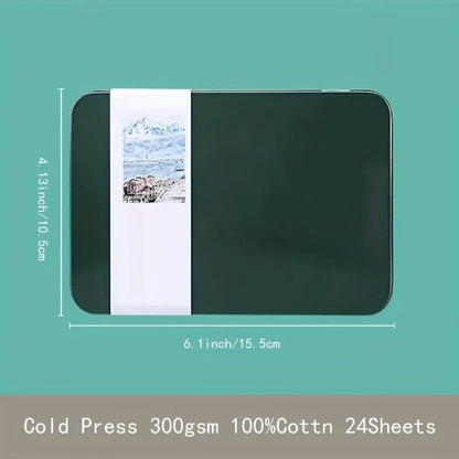 🎨Professional Watercolor Postcards – 300gsm Pure Cotton Paper (24-Pack)