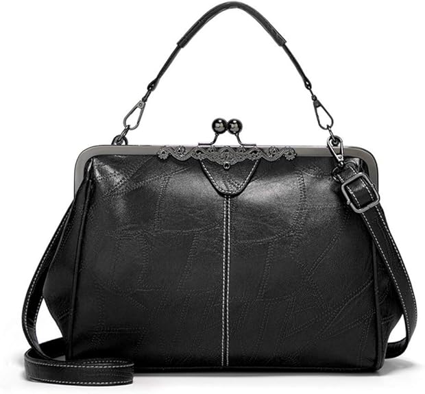 💼2026 New Kattee Elegant Waterproof Women’s Leather Kiss-Lock Tote Handbag