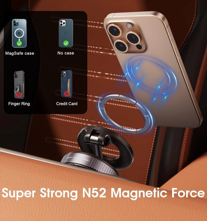 Twist-Lock Magnetic Phone Mount – Strong Suction 360° Adjustable Multi-Surface Holder