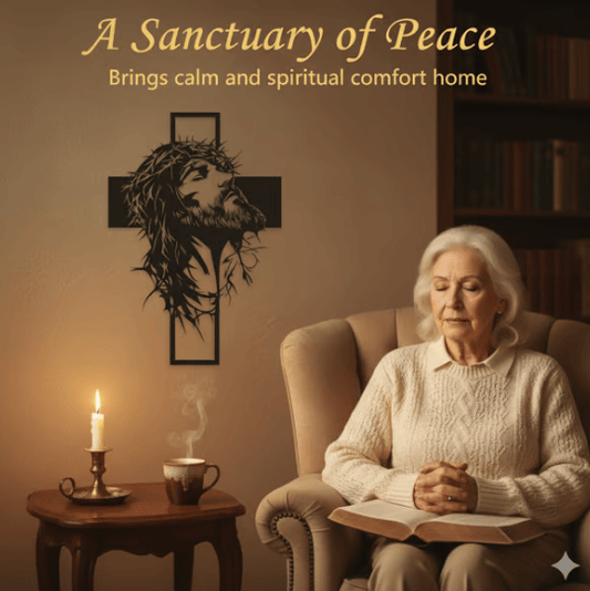 🔥Jesus Cross Iron Sign Christ Wall Art Decor✝️🖼️ Elevate Your Space with Spiritual Elegance 🙌✨