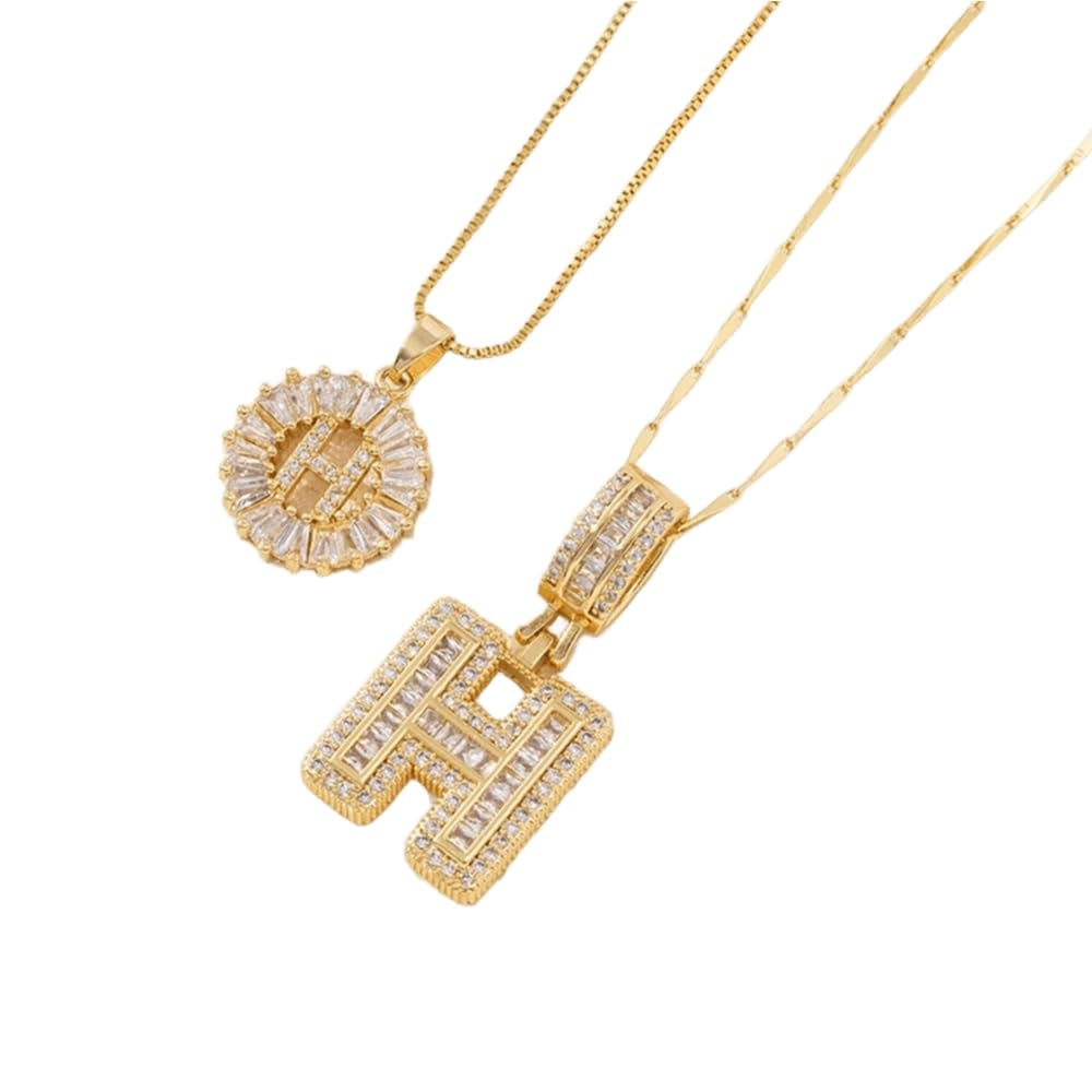 🔥Initial Letter Pendant Necklaces - 2 Pack