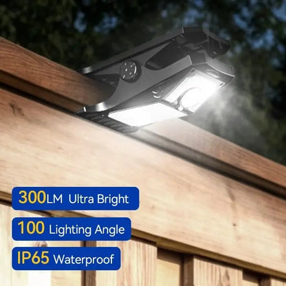 USB & Solar-Powered Four-Colour Adjustable Torch for Outdoor Use
