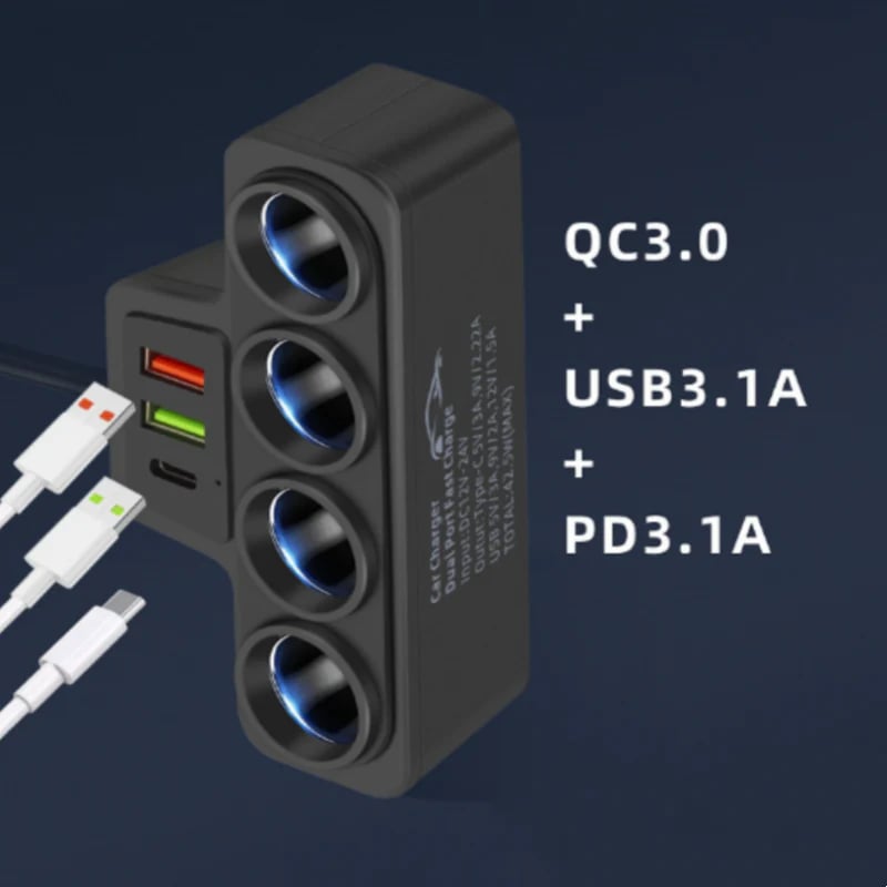 7-in-1 Cigarette Lighter Adapter