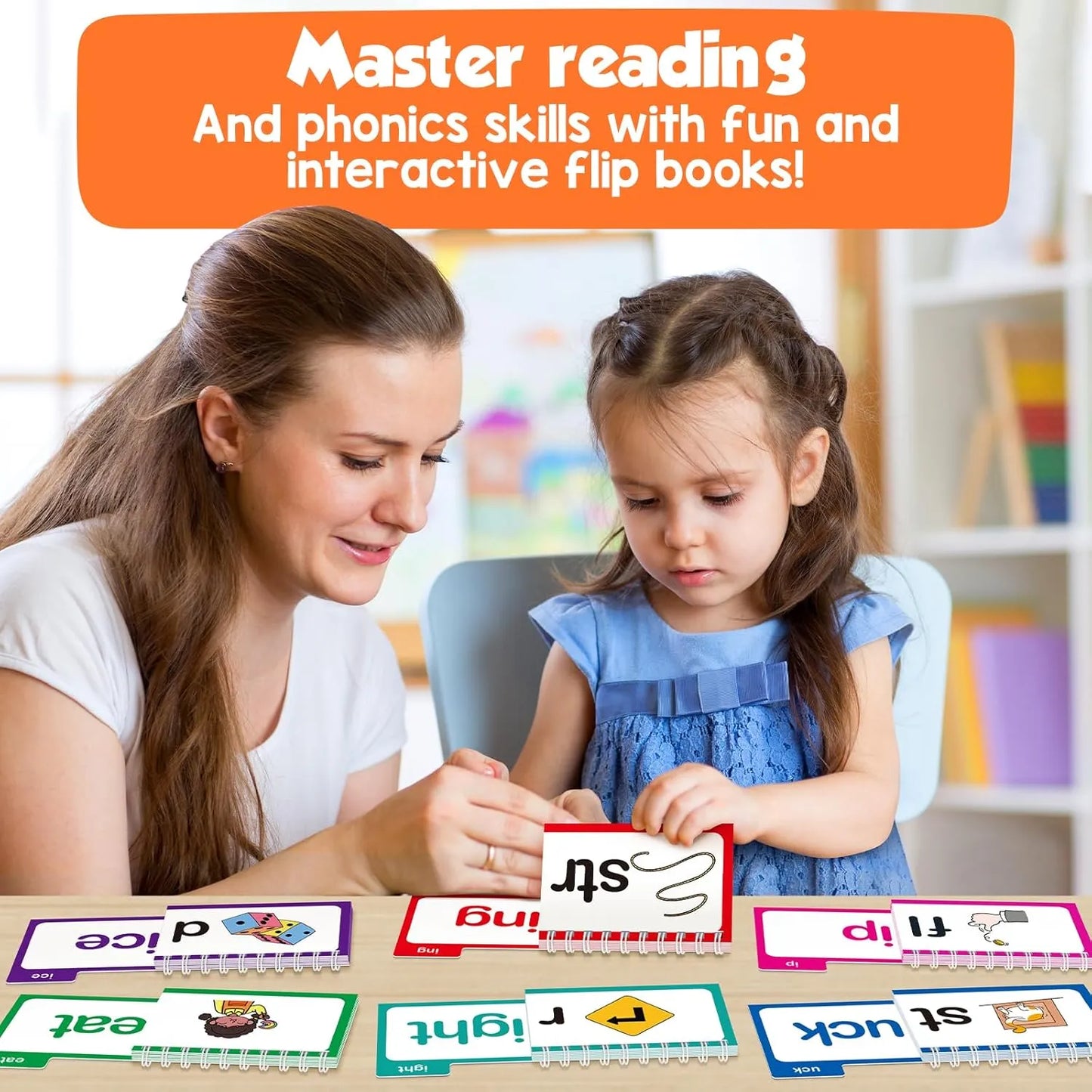 📚 Read & Rhyme Flip-Book Set – 30 Educational Phonics Flip Books for Early Learning