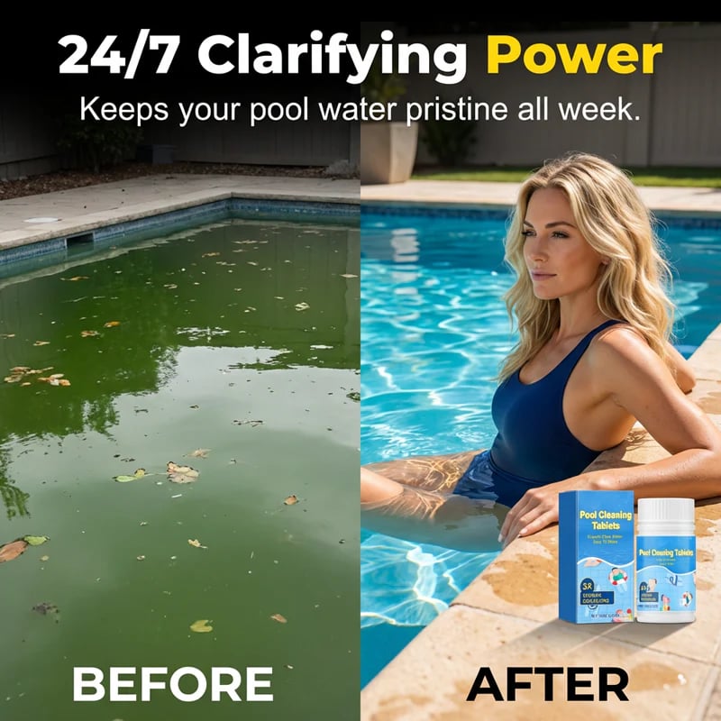 🏊‍♂️Pool Cleaning Tablets for Crystal Clear Water 💦