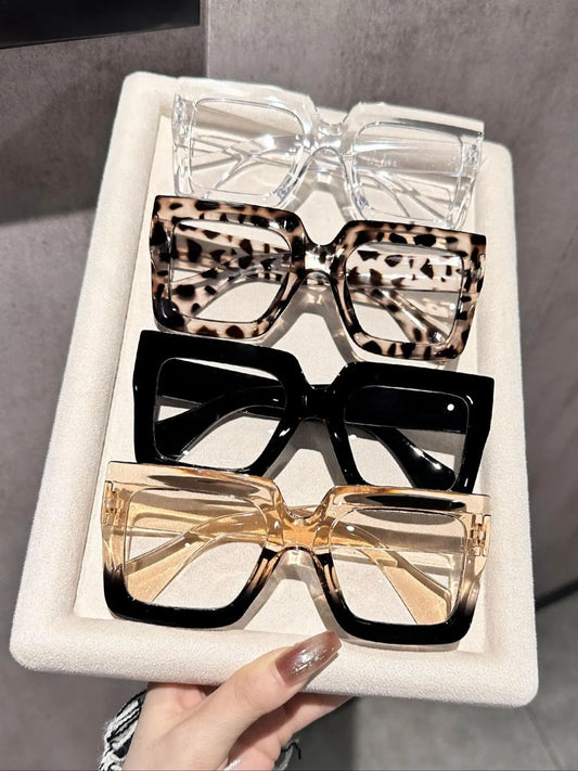 Unisex Leopard Pattern Eyeglasses - Trendy Casual Style