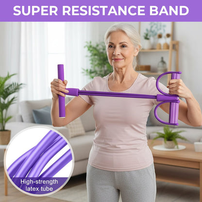 Multifunction Pedal Resistance Trainer with 6 Tubes – Stronger Resistance for Effective Training