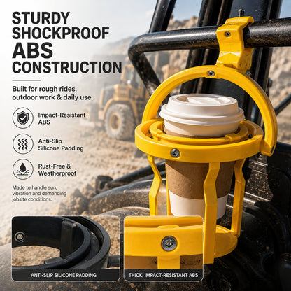 Gyroscopic Anti-Spill Clamp-On Cup Holder – 360° Auto Level Shockproof Drink Mount for All Vehicles