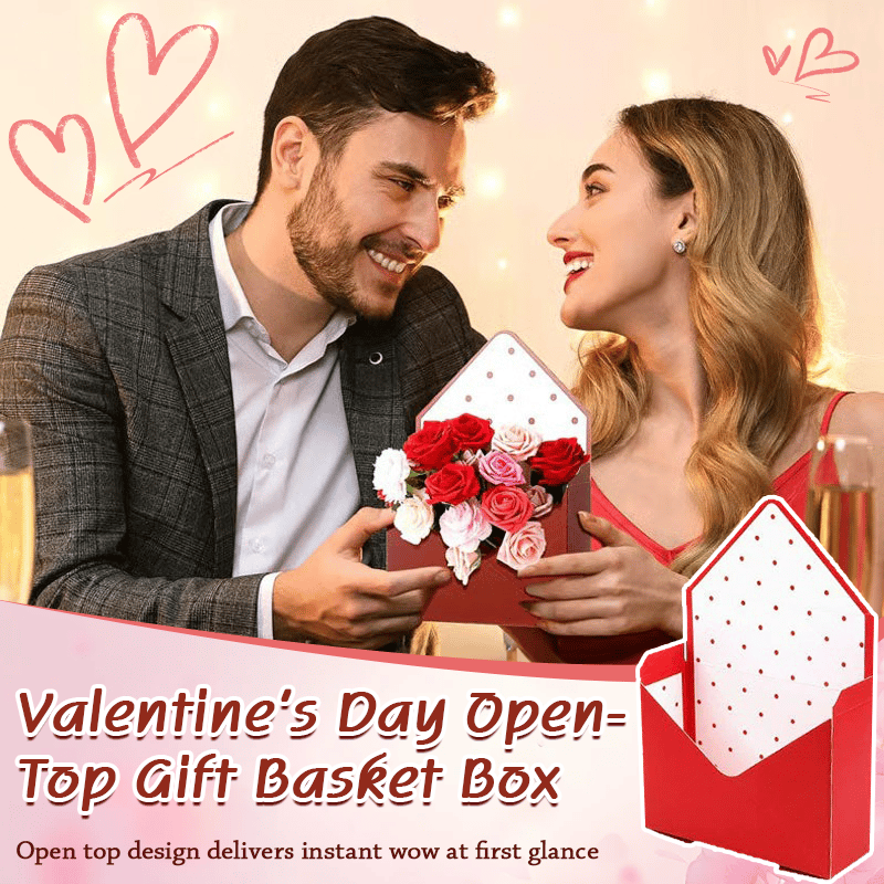 ❤️Valentine’s Day Open-Top Gift Basket Box
