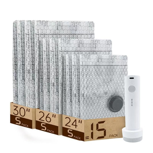 Cordless Travel Vacuum Bag Set