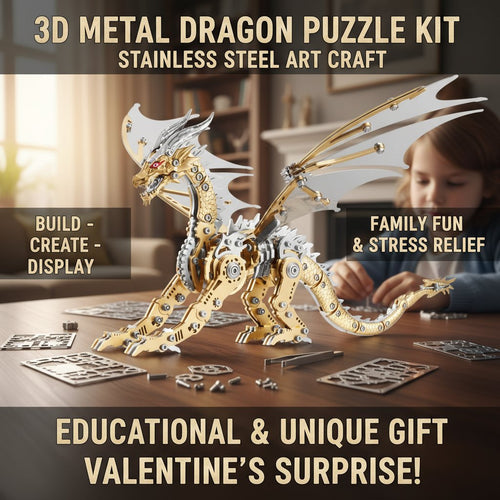 3D Metal Dragon Puzzle Kit