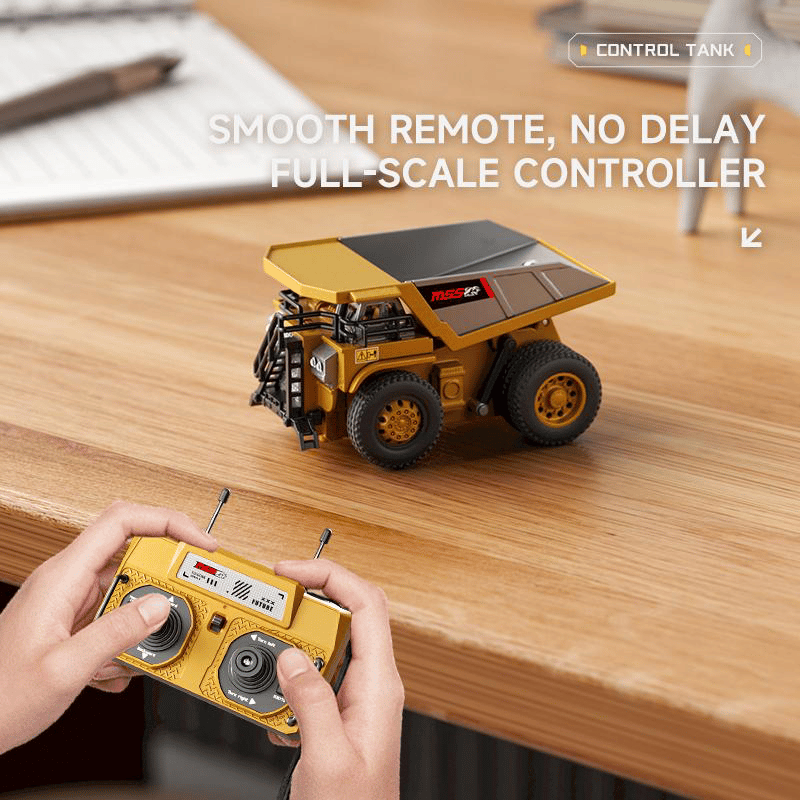 🚜 1:64 Premium Alloy Mini RC Construction Set – Forklift, Excavator & Dump Truck