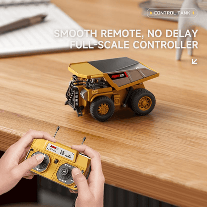 🚜 1:64 Premium Alloy Mini RC Construction Set – Forklift, Excavator & Dump Truck
